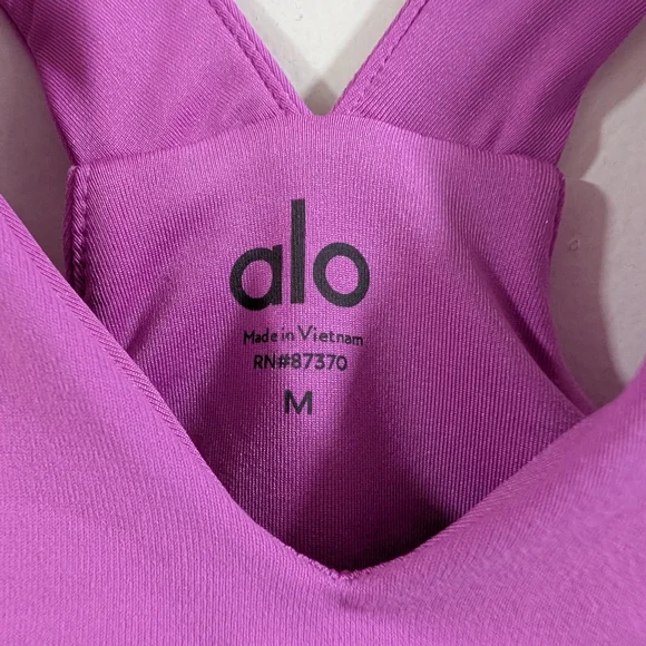 ALO Yoga Vibrant Pink Sports Bra - Picture 2 of 4